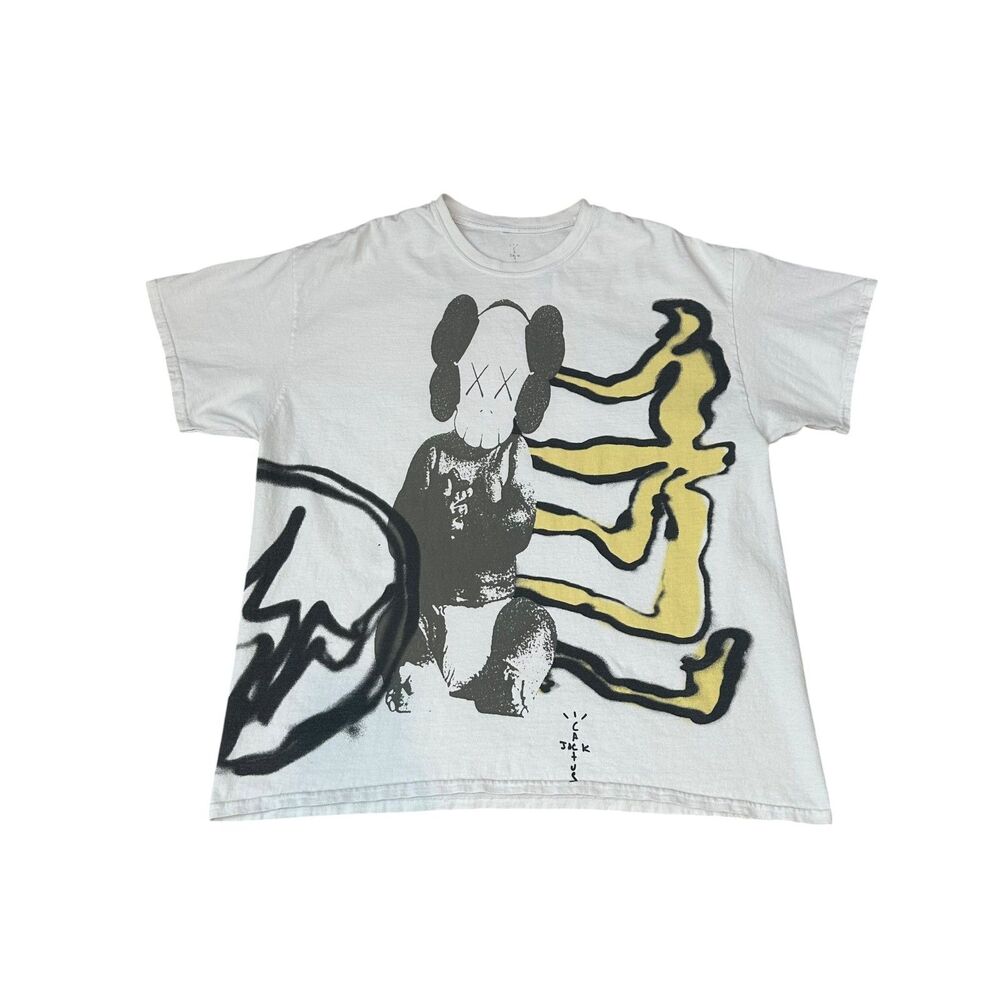 Travis Scott Cactus Jack x KAWS For Fragment Tee Size L